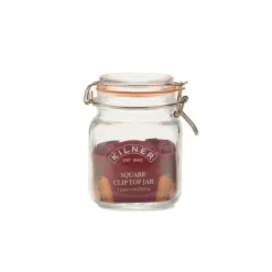 Kilner Glass Square Clip Top Storage Jar - 1 Litre