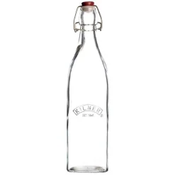 Kilner Glass Square Clip Top Bottle - 1 Litre