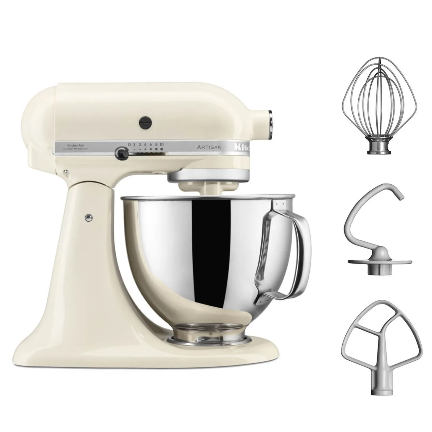 KitchenAid 125 Artisan Tilt-Head Stand Mixer - Almond Cream