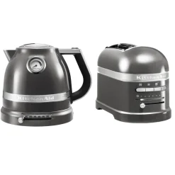 KitchenAid Artisan Kettle & 2 Slice Toaster Set - Medallion Silver