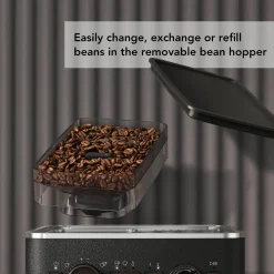 KitchenAid 5KES6551BBK Semi Automatic Espresso Machine with Burr Grinder - Cast Iron Black