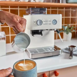 KitchenAid 5KES6551BPL Semi Automatic Espresso Machine with Burr Grinder - Porcelain