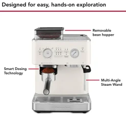 KitchenAid 5KES6551BPL Semi Automatic Espresso Machine with Burr Grinder - Porcelain