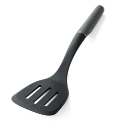 KitchenAid Soft Grip Slotted Turner - Charcoal Grey