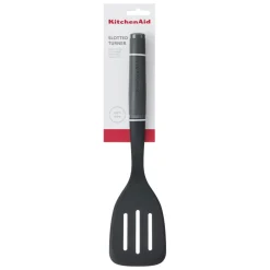 KitchenAid Soft Grip Slotted Turner - Charcoal Grey