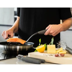 KitchenAid Soft Grip Slotted Turner - Charcoal Grey