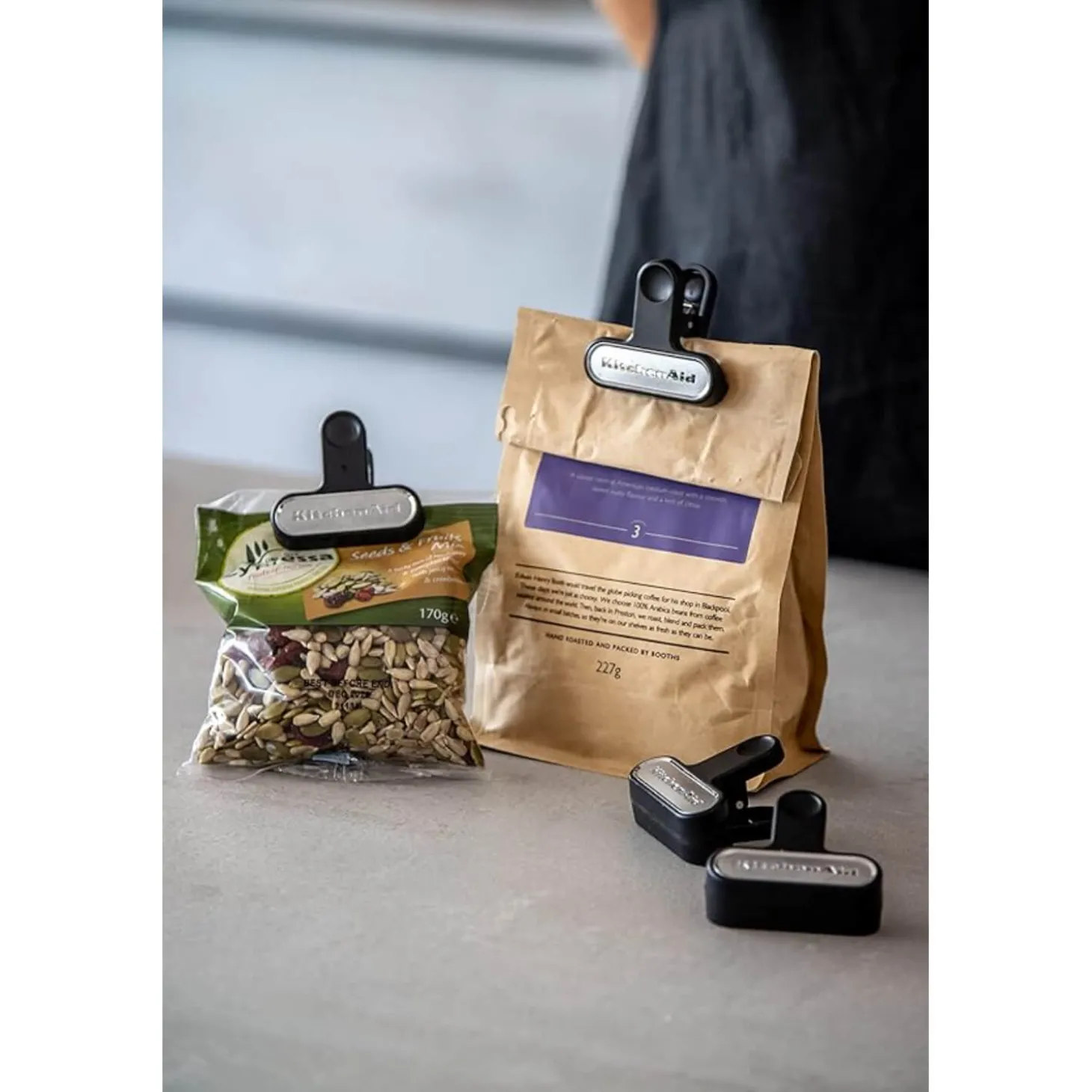 KitchenAid Stainless Steel Food Bag Clips - Pack of 4