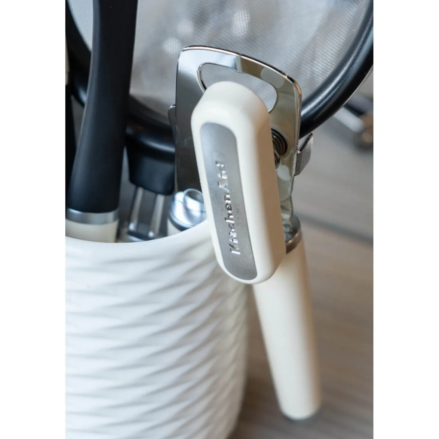 KitchenAid Stainless Steel Can Opener - Almond Cream