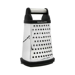 KitchenAid Utensils Stainless Steel Box Grater - Black Trim