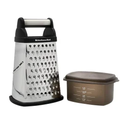 KitchenAid Utensils Stainless Steel Box Grater - Black Trim