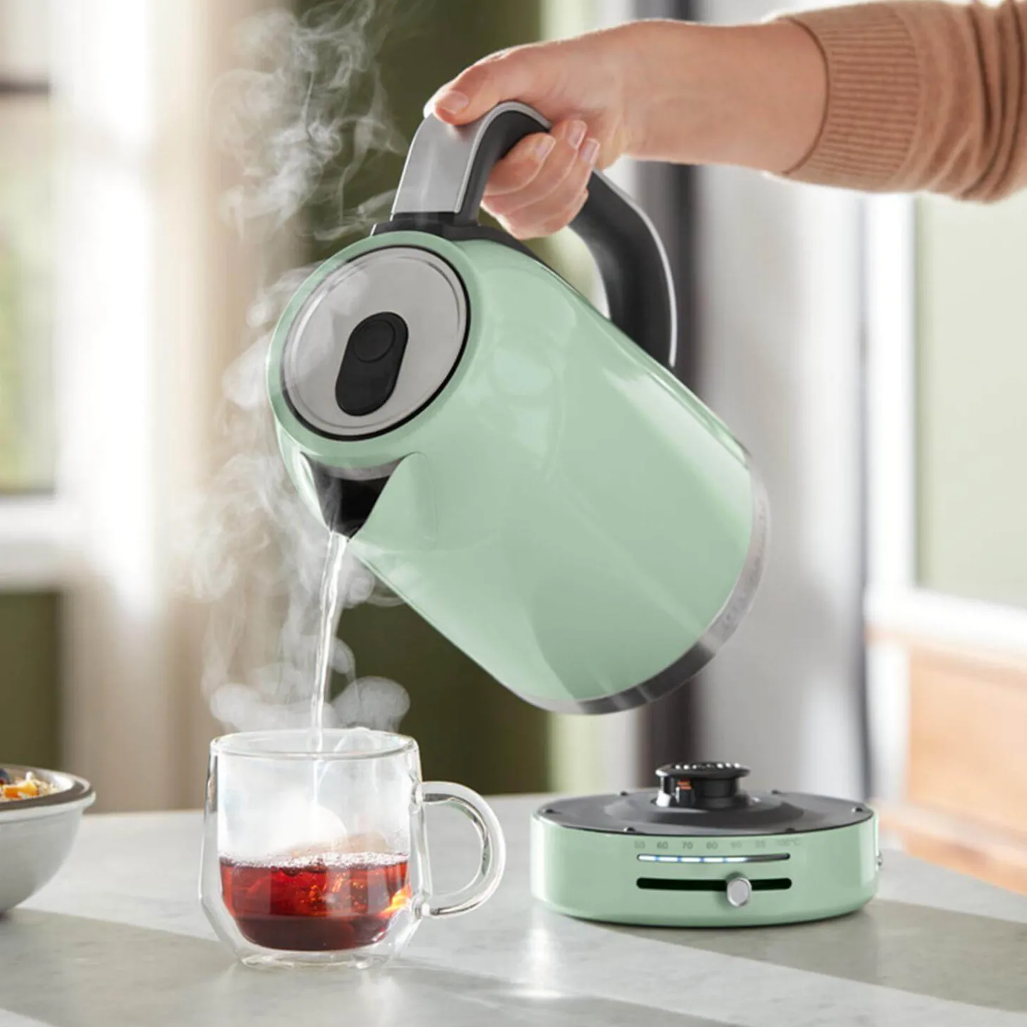 KitchenAid Variable Temperature 5KEK1701BPT 1.7 Litre Kettle - Pistachio