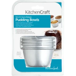 KitchenCraft 7.5cm Mini Pudding Moulds - Set of 4