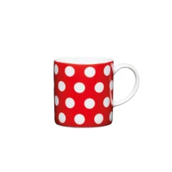 KitchenCraft Espresso Mug - Red Polka Dot
