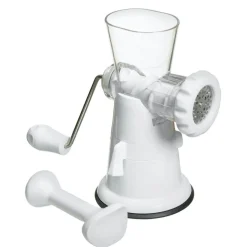 KitchenCraft Meat Mincer / Grinder With Suction Cup - White