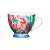 KitchenCraft 400ml Footed Mug - Bright Floral