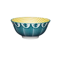 Kitchencraft Stoneware Bowl - Leafy Green