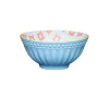 Kitchencraft Stoneware Bowl - Pale Blue Detailed