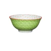 Kitchencraft Stoneware Bowl - Bright Green Geometric