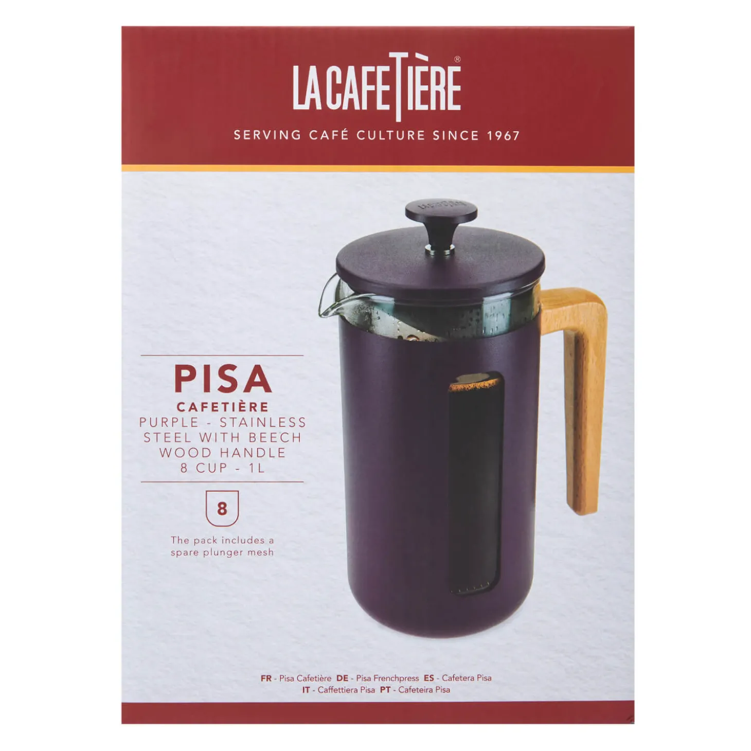 La Cafetière Pisa 8-Cup Cafetière - Purple