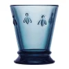 La Rochere Bee Embossed Blue Goblet Tumbler Glass - 270ml