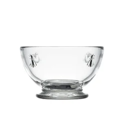 La Rochere Bee Embossed Clear Glass Footed Mini Bowl - 10cm