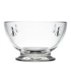La Rochere Bee Embossed Clear Glass Footed Bowl - 13cm
