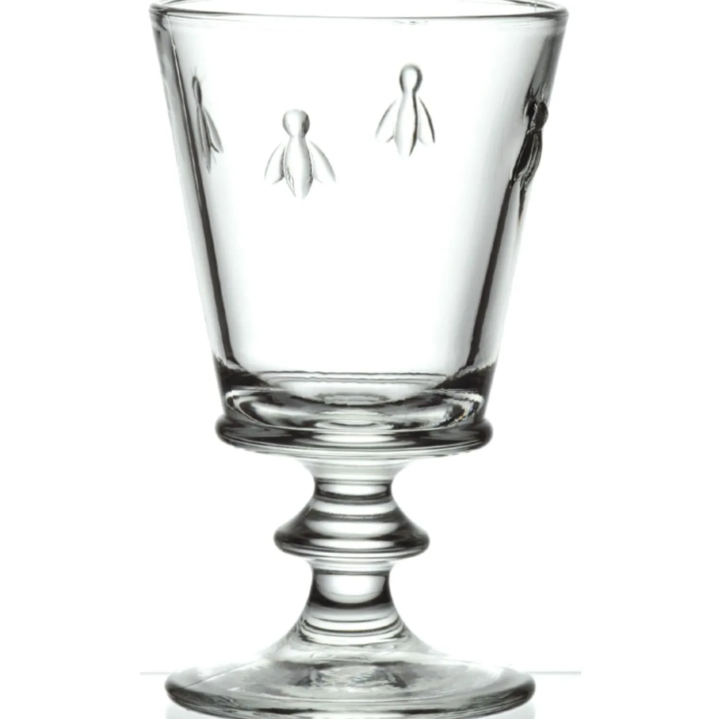 La Rochere Bee Embossed Large Stemmed Clear Goblet Wine Glass - 350ml