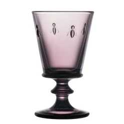 La Rochere Bee Embossed Stemmed Purple Goblet Wine Glass - 240ml