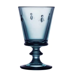 La Rochere Bee Embossed Stemmed Blue Goblet Wine Glass - 240ml