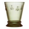 La Rochere Embossed Bee Olive Green Goblet Tumbler Glass - 270ml