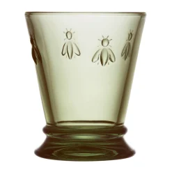 La Rochere Embossed Bee Olive Green Goblet Tumbler Glass - 270ml