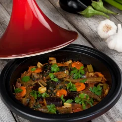 Le Creuset Cast Iron 31cm Round Tagine - Cerise