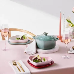 Le Creuset Cast Iron  Heart Shape Casserole Dish - Sea Salt