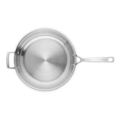 Le Creuset Classic 3-Ply Stainless Steel 28cm Uncoated Frying Pan with Helper Handle