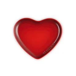 Le Creuset 23cm Heart Stoneware Plate - Cerise