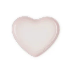 Le Creuset 23cm Heart Stoneware Plate - Shell Pink