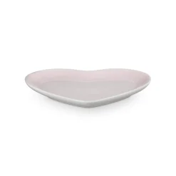 Le Creuset 23cm Heart Stoneware Plate - Shell Pink
