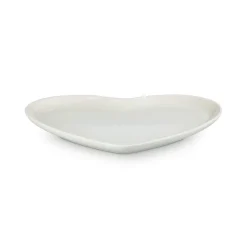 Le Creuset 32cm Heart Stoneware Serving Platter - Meringue
