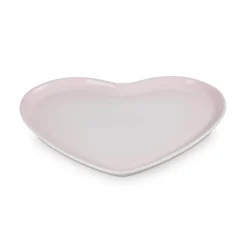 Le Creuset 32cm Heart Stoneware Serving Platter - Shell Pink