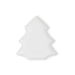 Le Creuset 19cm Stoneware Christmas Tree Plate - White