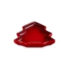 Le Creuset 19cm Stoneware Christmas Tree Plate - Cerise