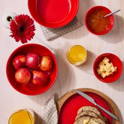 Le Creuset 12cm Stoneware Round Coupe Snack Bowl - Cerise