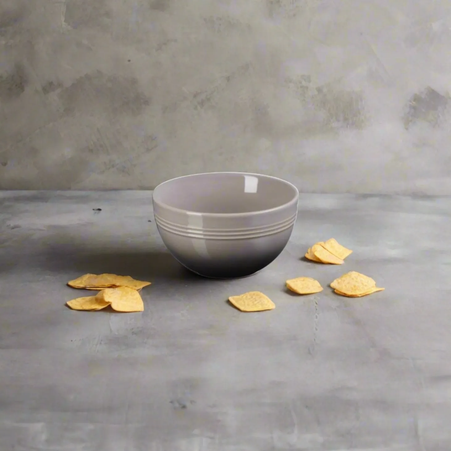 Le Creuset 12cm Stoneware Round Coupe Snack Bowl - Flint