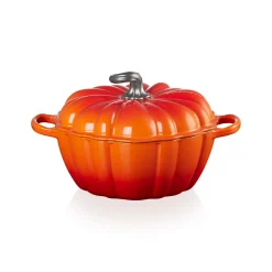 Le Creuset Halloween Cast Iron 24cm Pumpkin Casserole Dish - Volcanic