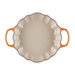 Le Creuset Halloween Signature Cast Iron 28cm Pumpkin Shallow Casserole - Volcanic