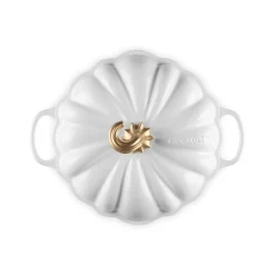 Le Creuset Halloween Signature Cast Iron 24cm Pumpkin Casserole - White