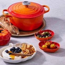 Le Creuset Halloween Stoneware Medium Pumpkin Dish - White