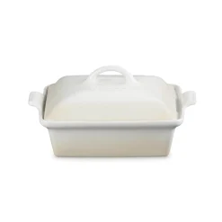 Le Creuset Heritage Stoneware 23cm Square Dish with Lid - Meringue