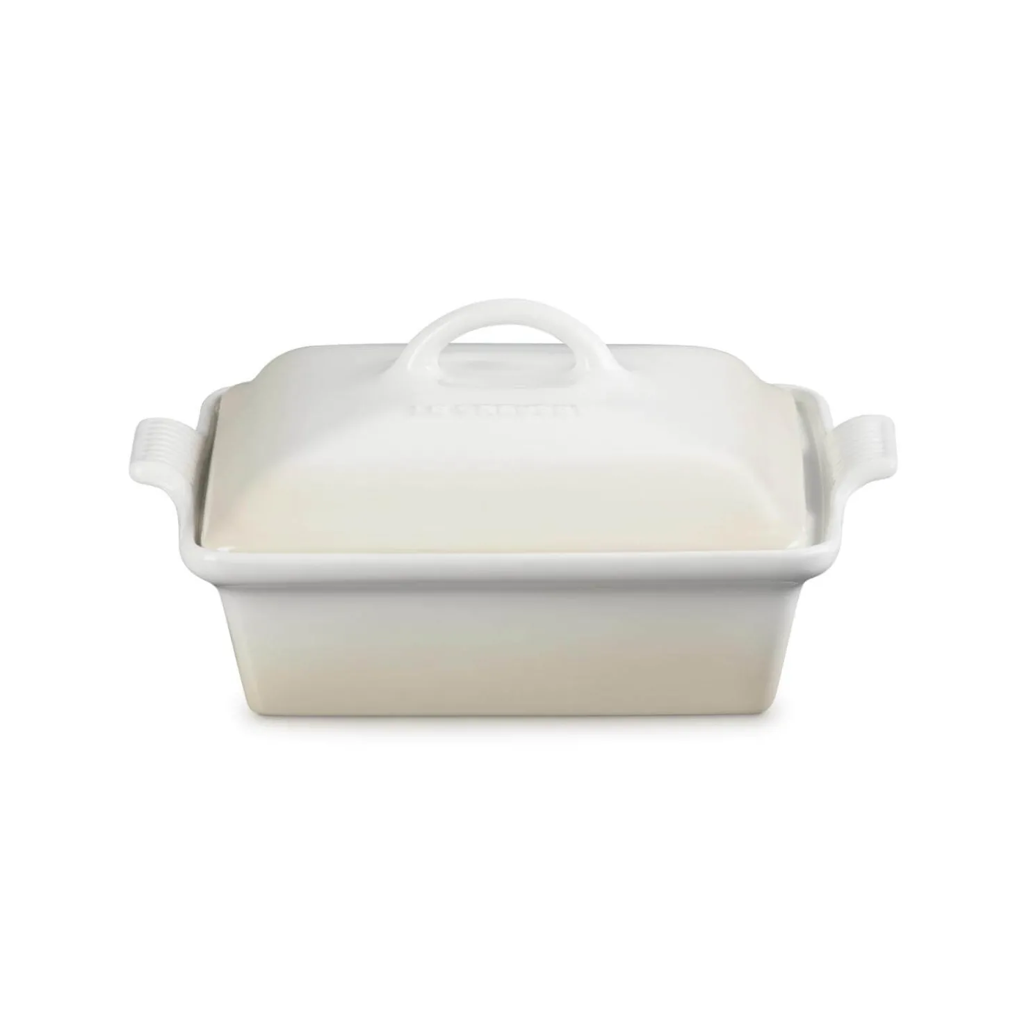 Le Creuset Heritage Stoneware 23cm Square Dish with Lid - Meringue
