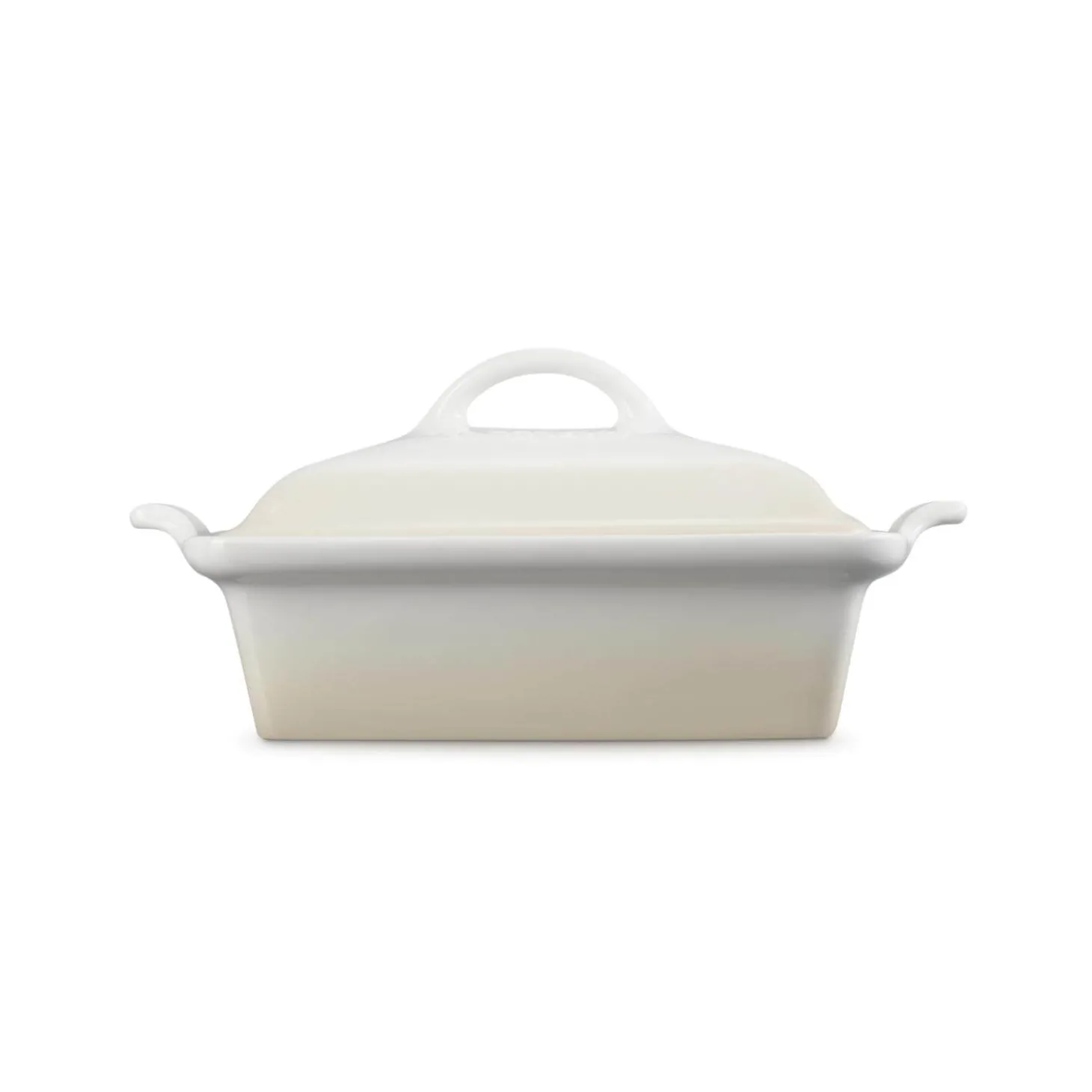 Le Creuset Heritage Stoneware 23cm Square Dish with Lid - Meringue